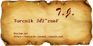 Turcsik József névjegykártya
